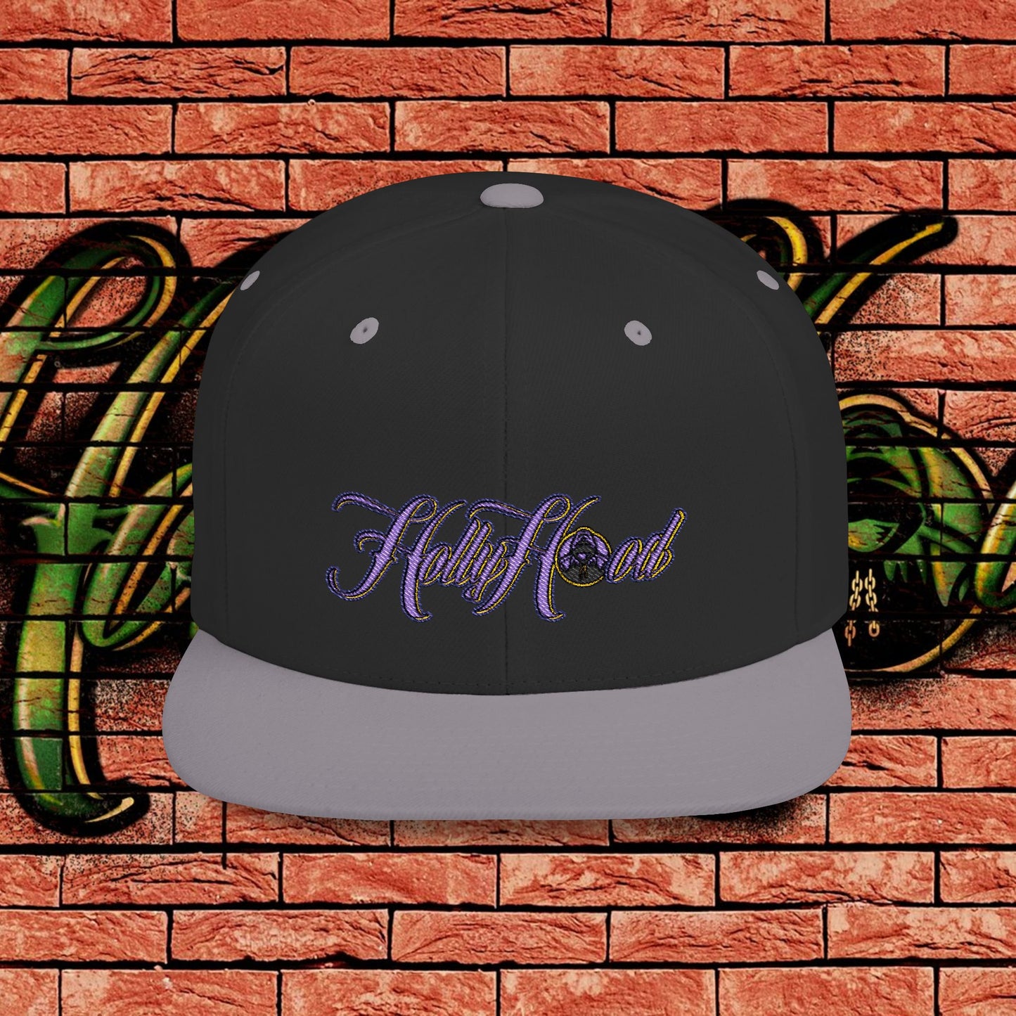Two Tone Snapback Cap - Purple Tag
