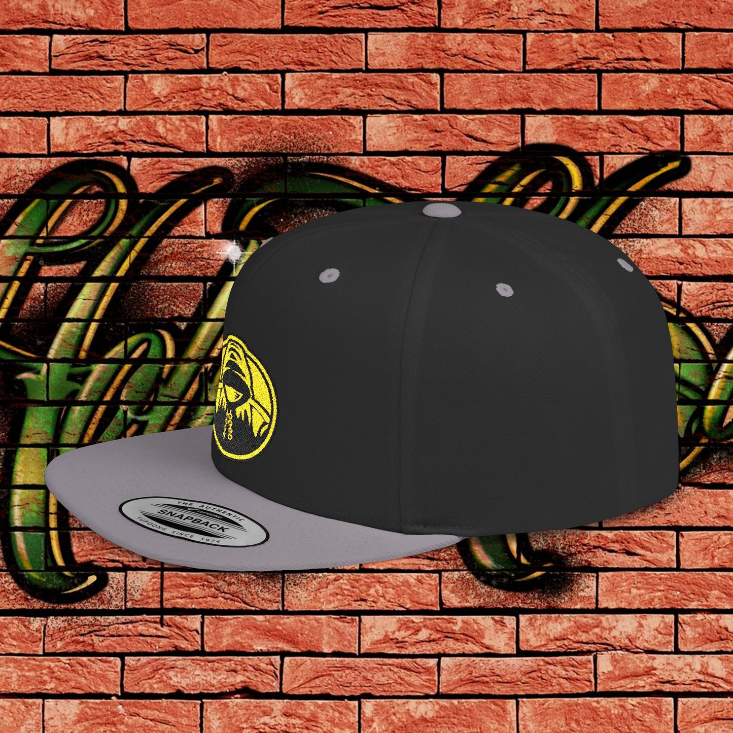 Two Tone Snapback Cap - Yellow Logo