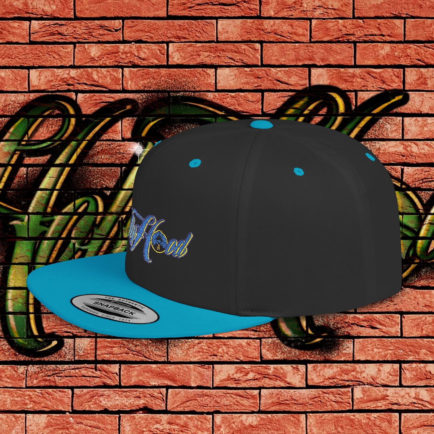 Two Tone Snapback Cap - Blue Tag