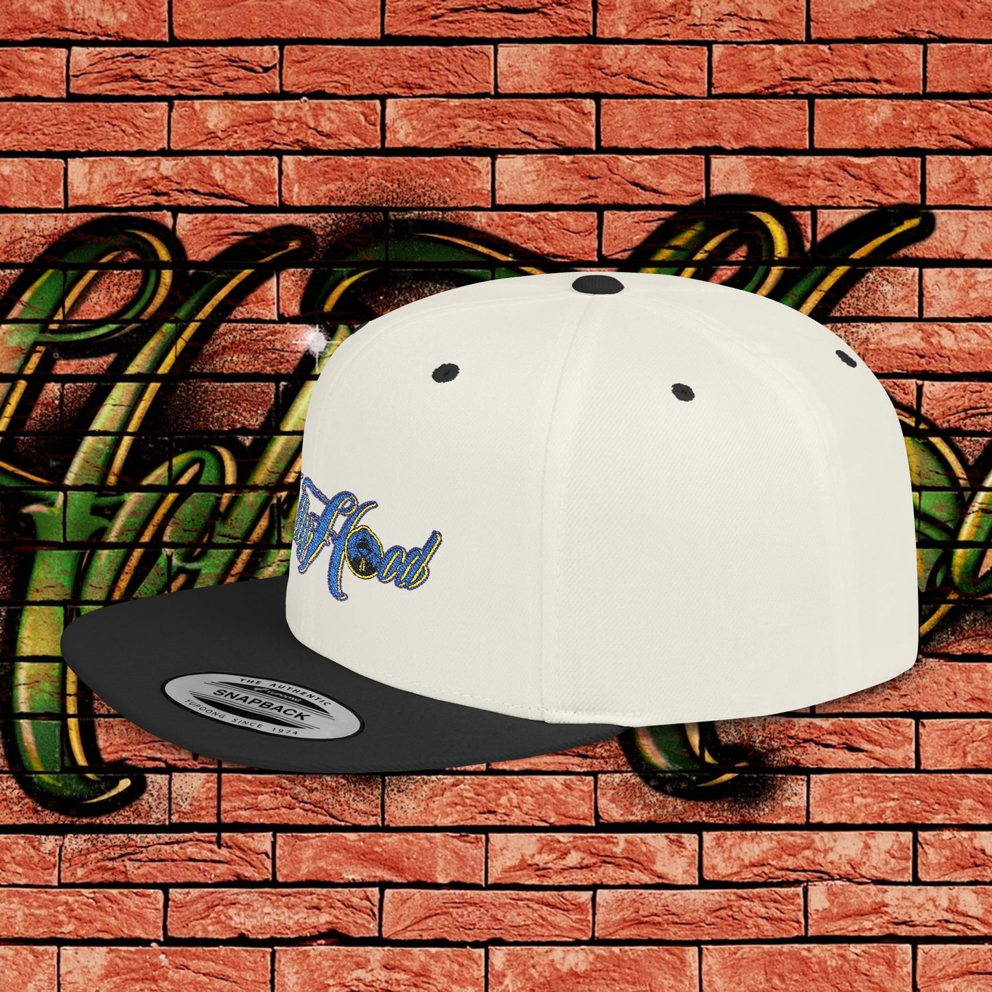 Two Tone Snapback Cap - Blue Tag
