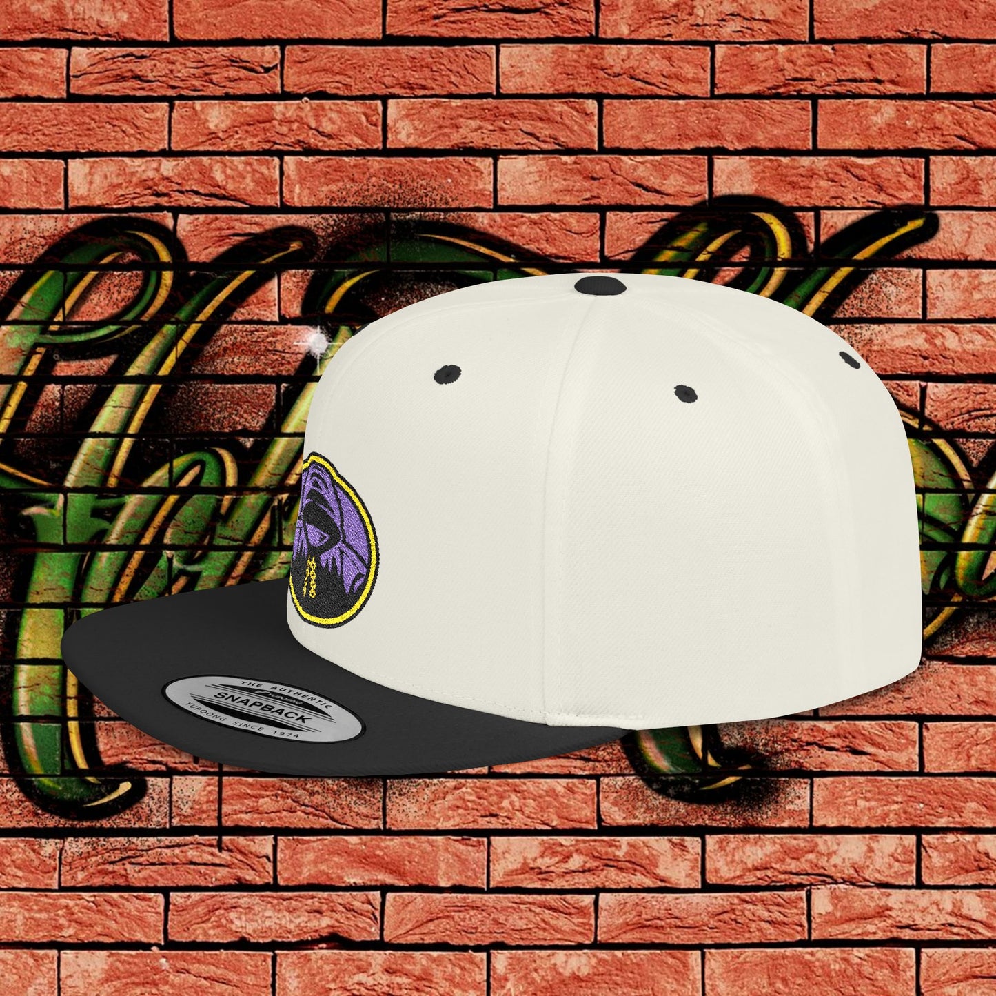 Two Tone Snapback Cap - Purple Logo