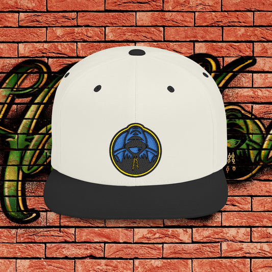 Two Tone Snapback Cap - Blue Logo