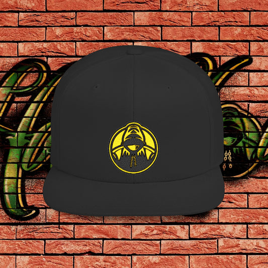 Black Snapback Cap - Yellow Logo