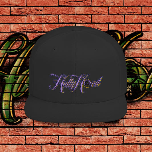 Black Snapback Cap - Purple Tag
