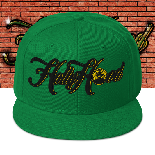 Green Snapback Cap - Black Tag